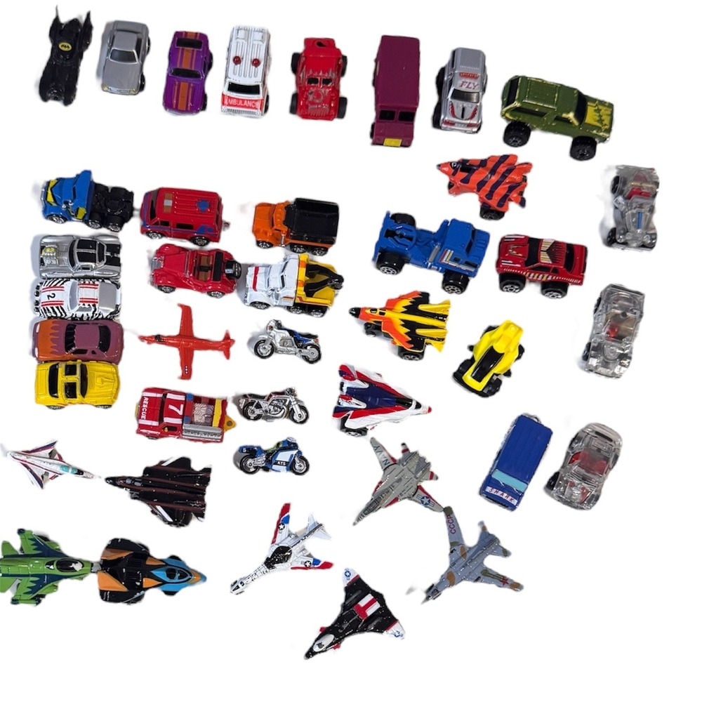 Vintage 80's Micro Machines Lot 40 Galoob Imperial Road Champs car, truck, plane